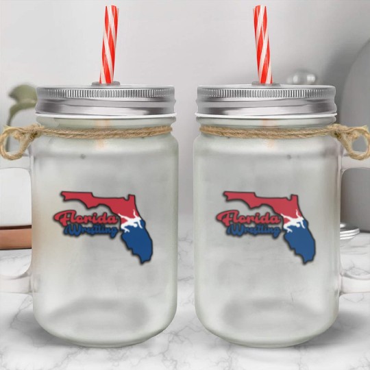 Florida Wrestling Mason Jar Cups