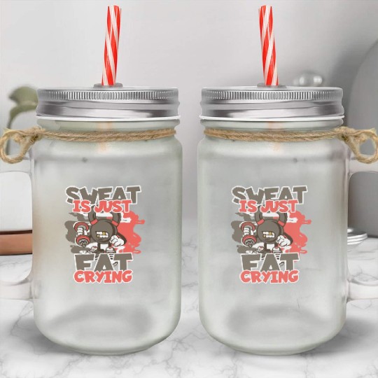 Fitness Gym Workout Slimming Sweat Mason Jar Cups