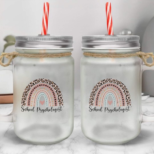 School Psychologist Gift Mason Jar Cups