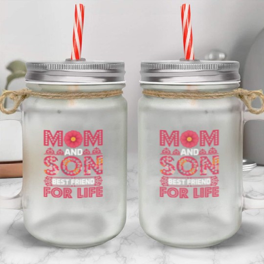 Mom And Son Mason Jar Cups