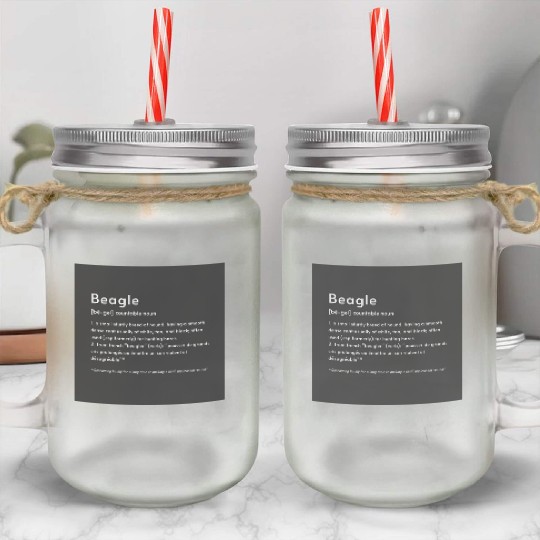 Beagle Definition PWBB Poster Mason Jar Cups