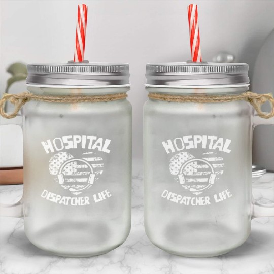 Dispatcher Us Flag Mason Jar Cups