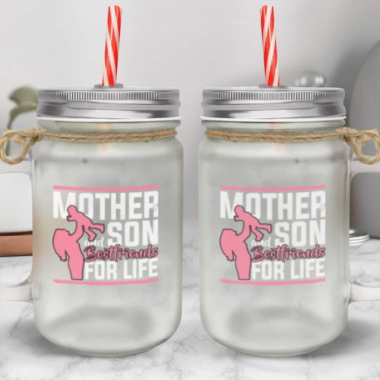 Mother And Son Mason Jar Cups