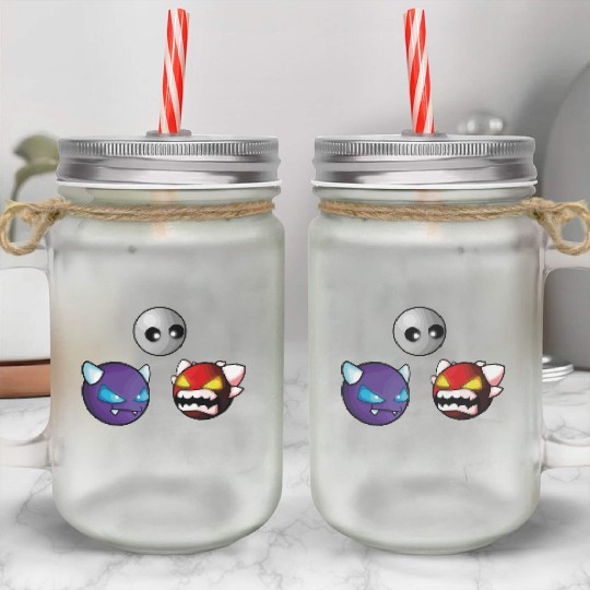 geometry dash insane game Mason Jar Cups