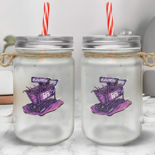 Trolley Black Friday Mason Jar Cups