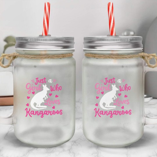 Kangaroo Australia Australian Kangaroo Lover Mason Jar Cups