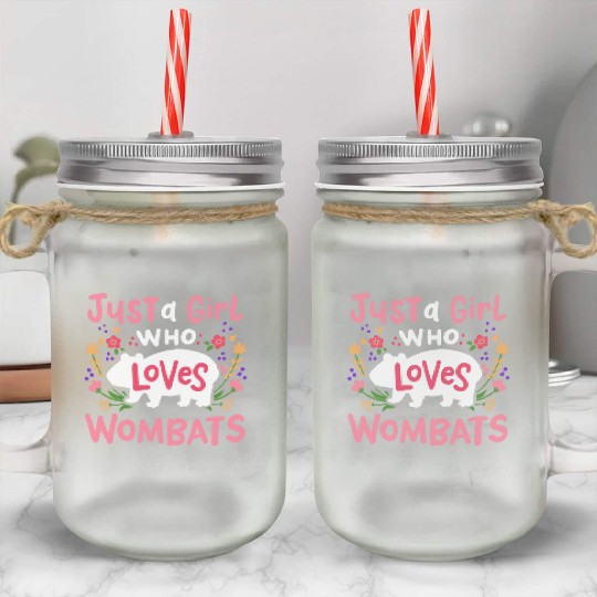 Wombat Australian Wombat Lover Mason Jar Cups