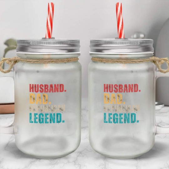 Husband Dad Republican Legend Republican Supporter Mason Jar Cups