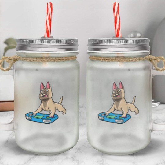 Belgian Malinois Gaming Kawaii Gamer Dog Lover Mason Jar Cups