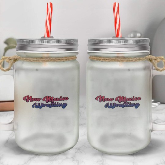 New Mexico Wrestling Mason Jar Cups
