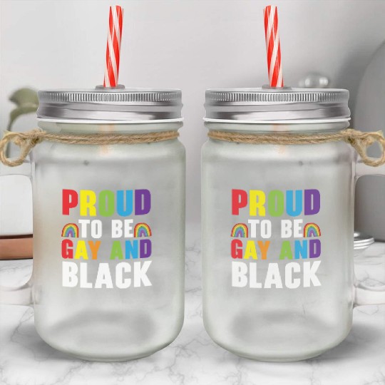 Gay Rights Rainbow Pride Month LGBTQ Gay Pride Mason Jar Cups