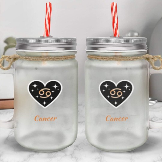 CANCER ZODIAC SIGN, astrology, birthday Mason Jar Cups