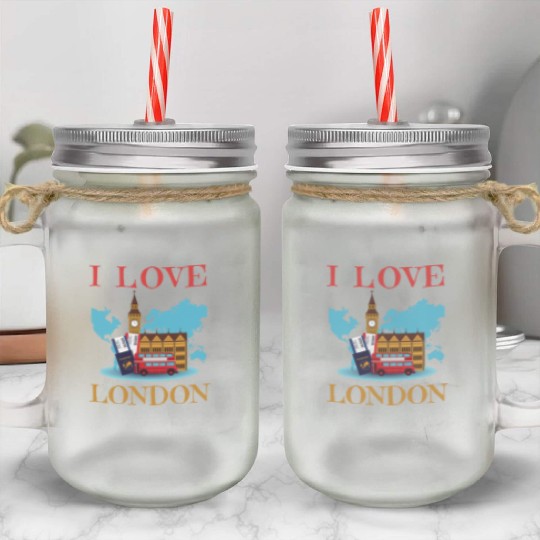 I Love London UK Travel more adventure Exploring Mason Jar Cups