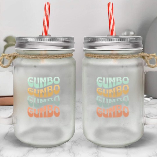 Gumbo Cajun Food Soup Lover Mason Jar Cups