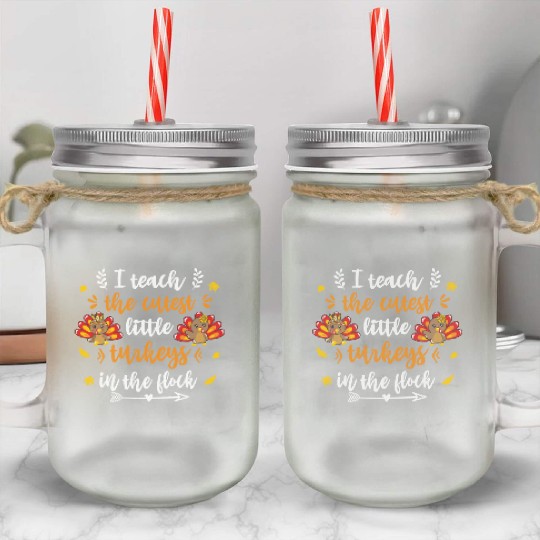 Thanksgiving Teacher Mason Jar Cups