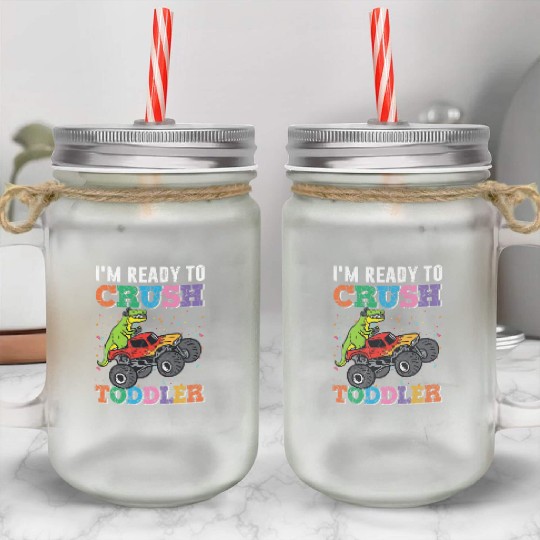 I m Ready To Crush Toddler Back To School Dinosaur Mason Jar Cups