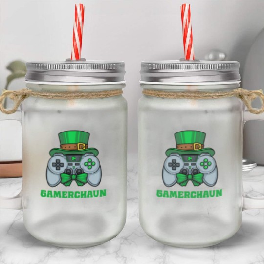Gamerchaun Gamer St Patrick'S Day Toddler Lucky Mason Jar Cups