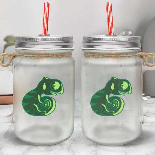 chameleon lizard bunny sweet Mason Jar Cups