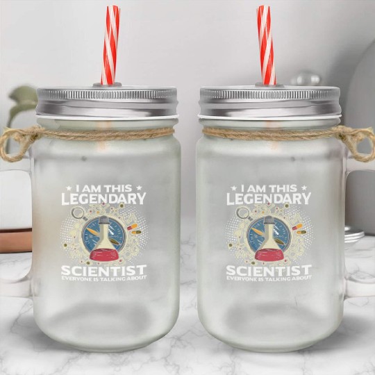 Science Teacher Physics Chemistry Funny scientist Mason Jar Cups