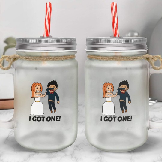 FUNNY BRIDE TO BE I BRIDE SQUAD JUST MARRIED GIFT Mason Jar Cups