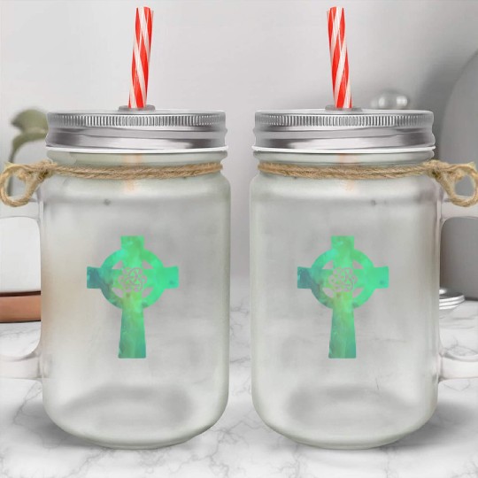 Irish Celtic Cross Knot St Patrick'S Day Christian Mason Jar Cups
