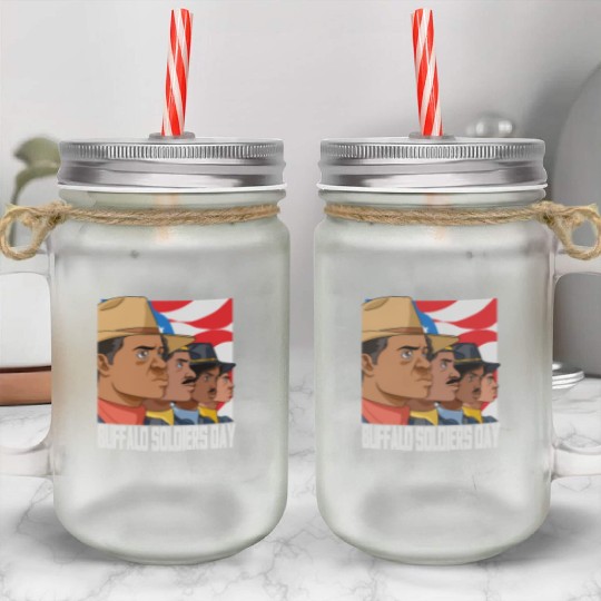 National Buffalo Soldiers Day July 28Th Patriotic Mason Jar Cups