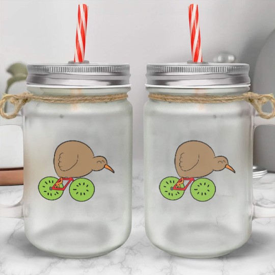 Kiwi Bird New Zealand Kiwi Bird And Kiwi Fruit Kiw Mason Jar Cups