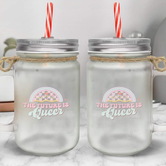 The Future Is Queer, LGBT Pride Month Mason Jar Cups