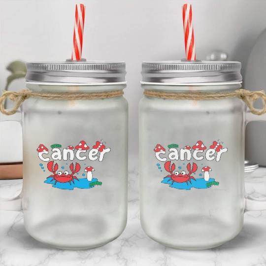 CANCER ZODIAC Mason Jar Cups