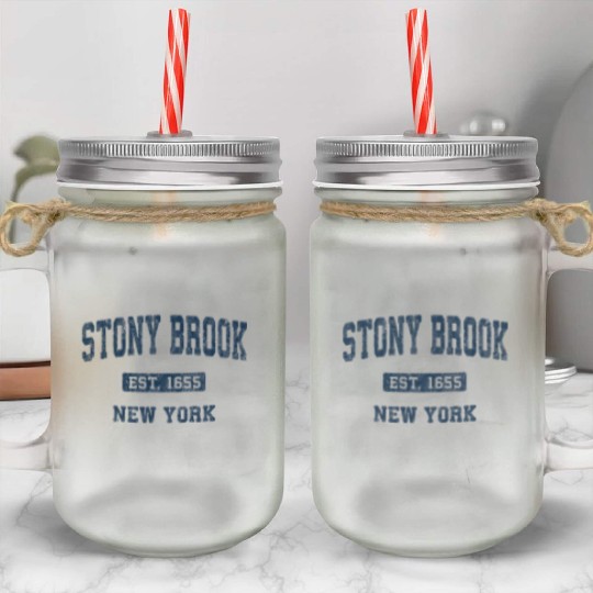 Stony Brook New York Ny Athletic Sports Mason Jar Cups