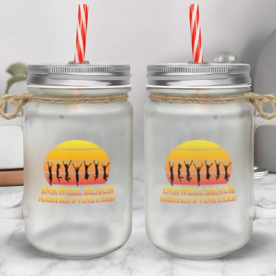 Inkwell Beach Oak Bluffs Martha'S Vineyard Ma Mason Jar Cups