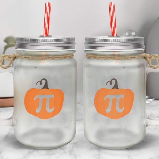 Funny Pi Pumpkin Halloween Thanksgiving And Pi Day Mason Jar Cups