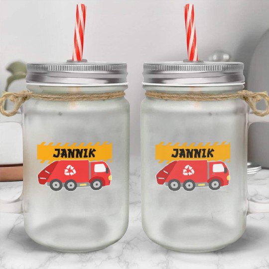 Jannik Trash Truck For Collector Ecologist Mason Jar Cups