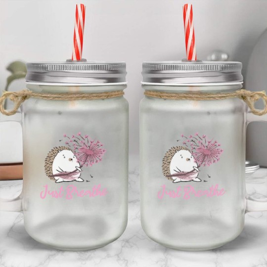 Just Breathe Dandelion Wildflower Botaal Nature Fl Mason Jar Cups