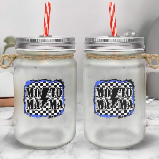 Moto Mama Motocross Racing Dirt Bike Mom Son Race Mason Jar Cups