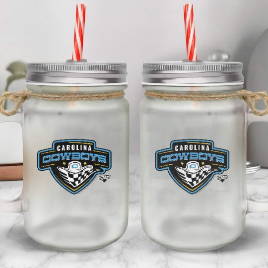 Pbr Professional Bull Riders Carolina Cow Logo Bad Mason Jar Cups