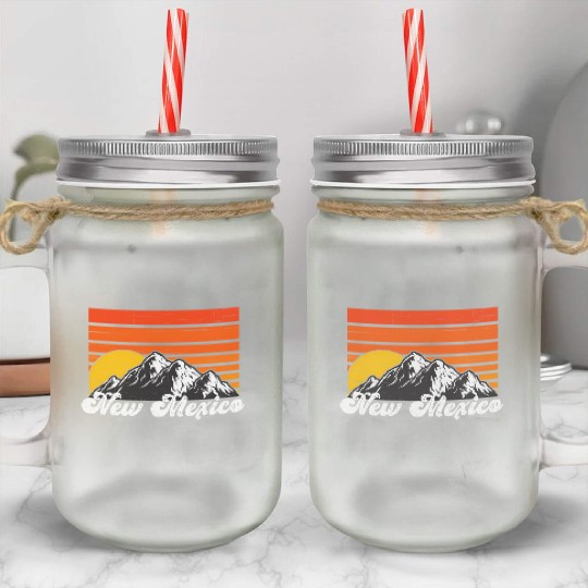 New Mexico Mountains Hiking Love New Mexico Mason Jar Cups