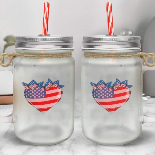 Patriotism Merica Pride US Patriots USA Fan Mason Jar Cups