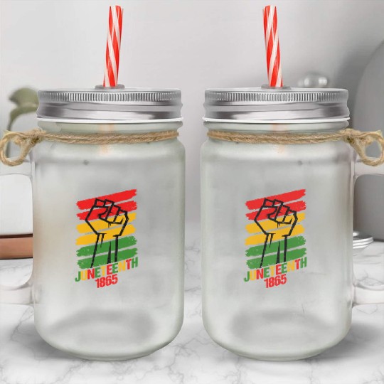 Juneteenth 1865 Vintage Wo Mason Jar Cups