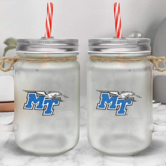 Middle Tennessee State e Raiders Distressed Mason Jar Cups