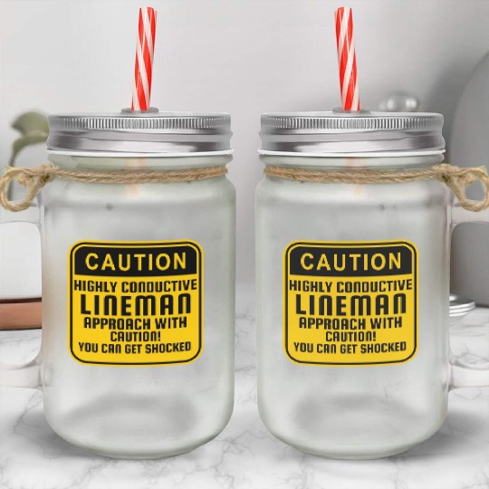 Highly Conductive Lineman Mason Jar Cups