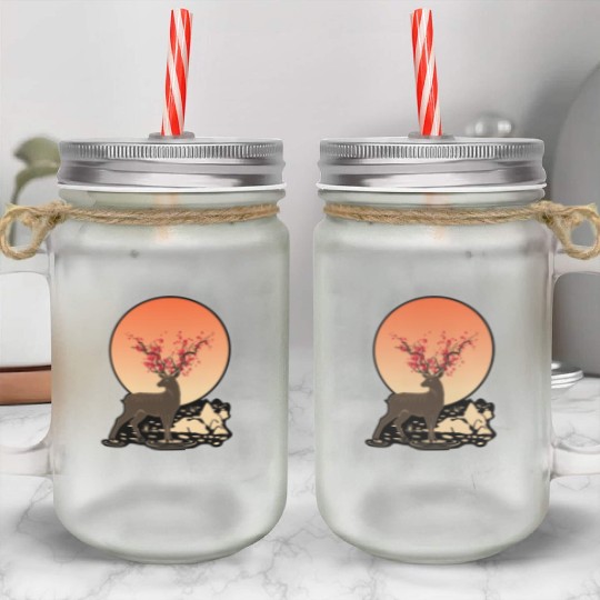 THE SACRED DEER | NATURE HOLY SPIRIT Mason Jar Cups