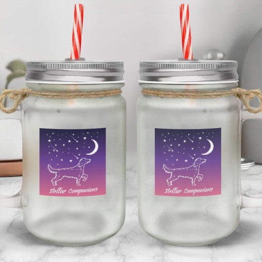 Canine Constellations Golden Retriever Companion Mason Jar Cups