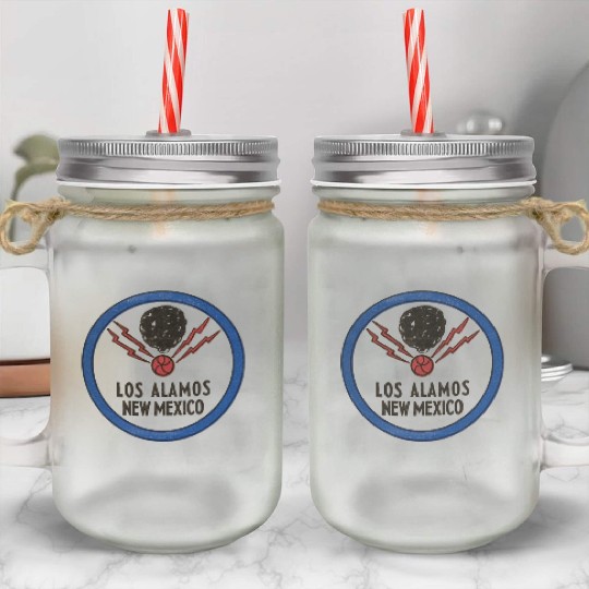 Manhattan Project Los Alamos, New Mexico Nuclear W Mason Jar Cups
