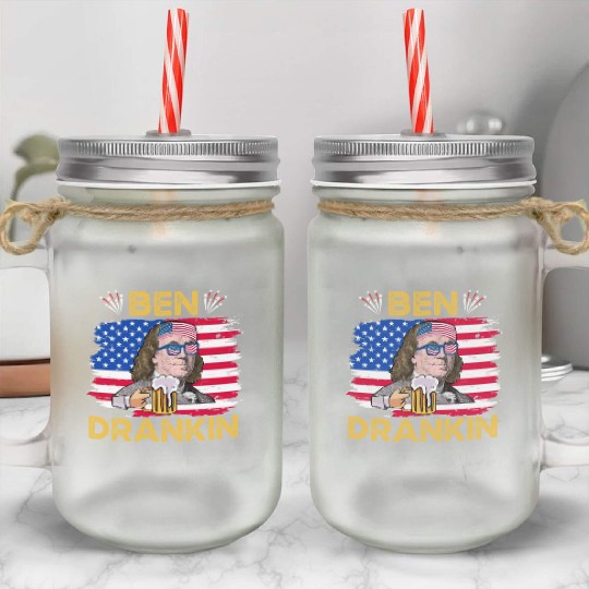 Ben Drankin US President Independence Day Mason Jar Cups