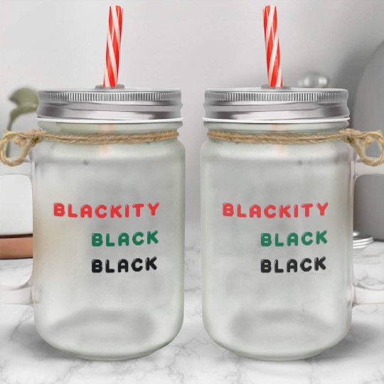 Blackity Black Black Mason Jar Cups