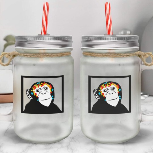 Monkey Face Monkey Monkey Mason Jar Cups