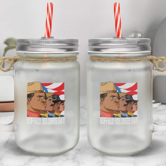 National Buffalo Soldiers Day July 28Th Patriotic Mason Jar Cups