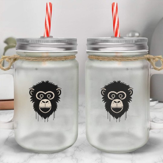 monkey face Mason Jar Cups