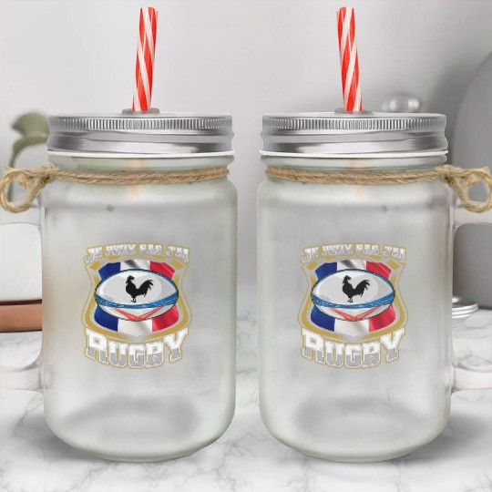 Je Peux Pas J ai Rugby France Rugby Mason Jar Cups